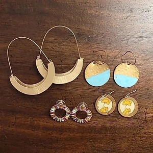 Gold Toned Earring Bundle